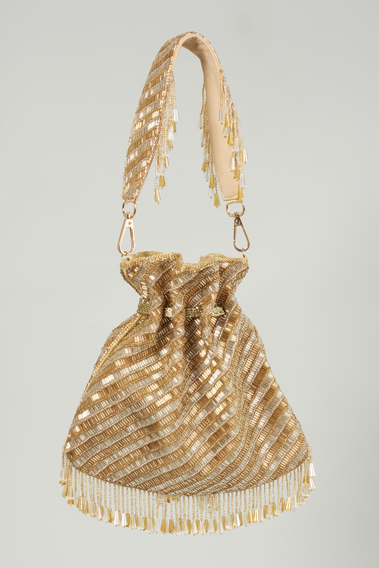 Mystical Lines Potli- Gold/Silver