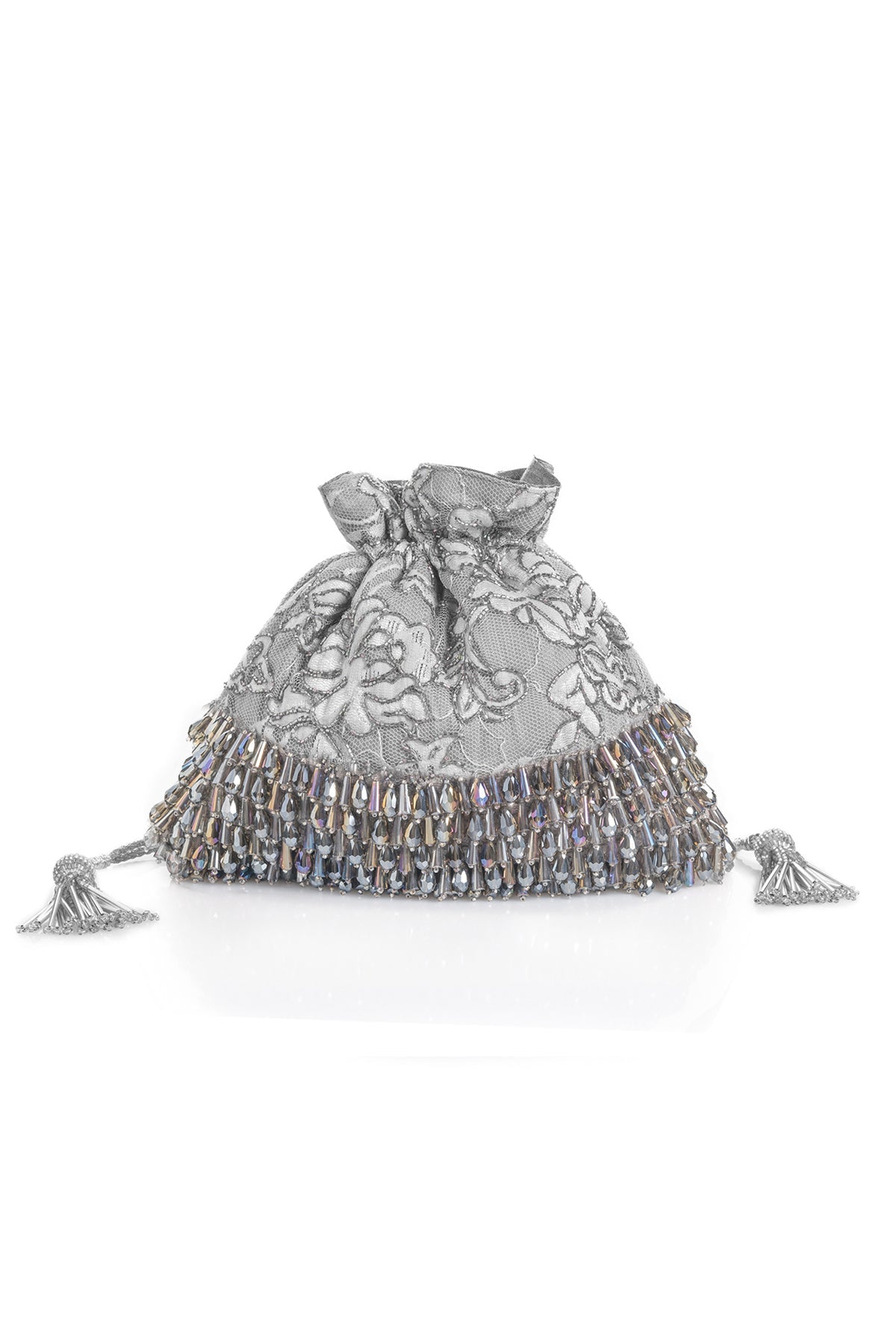 Crystalline Silver Potli