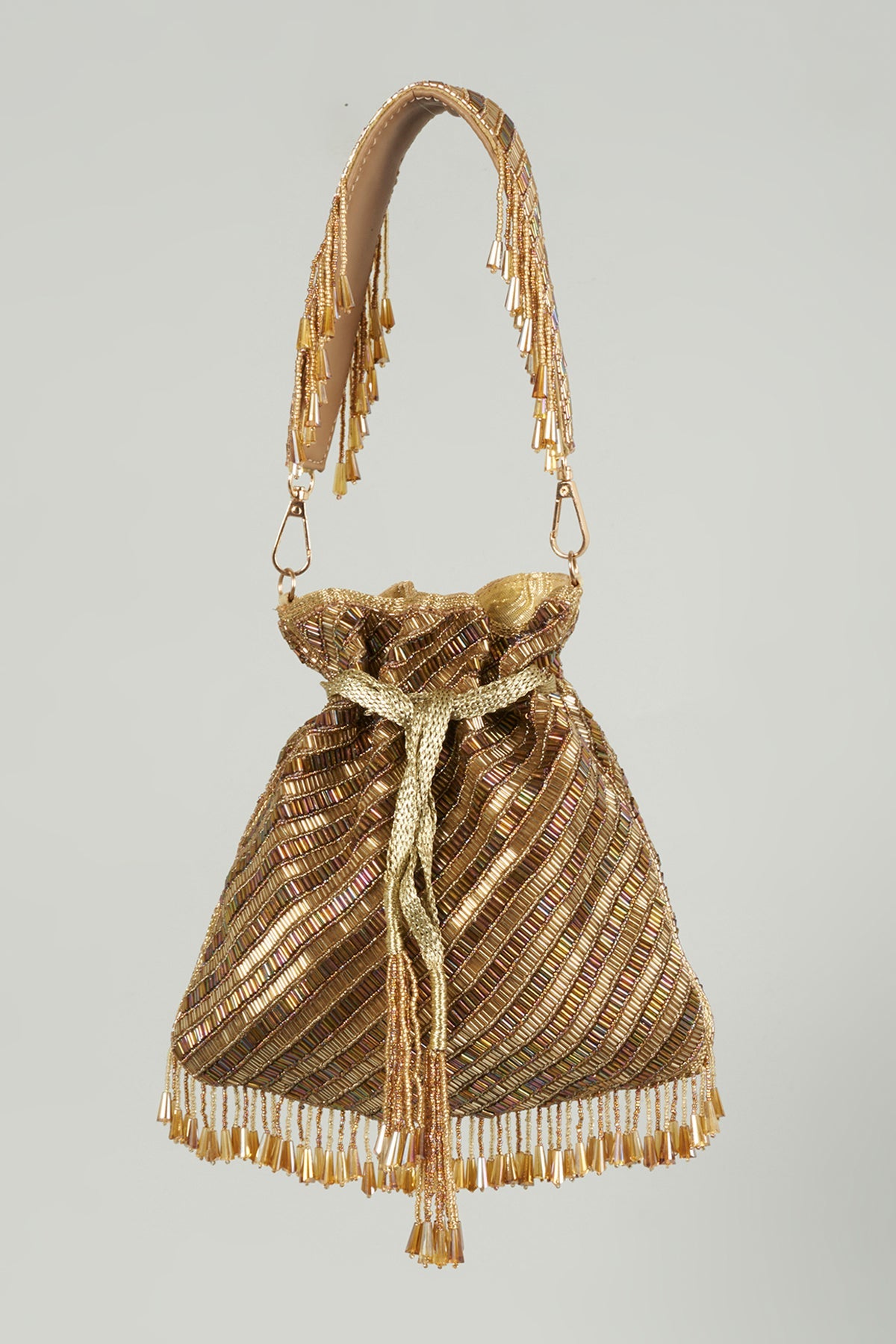 Mystical Lines Potli - Gold