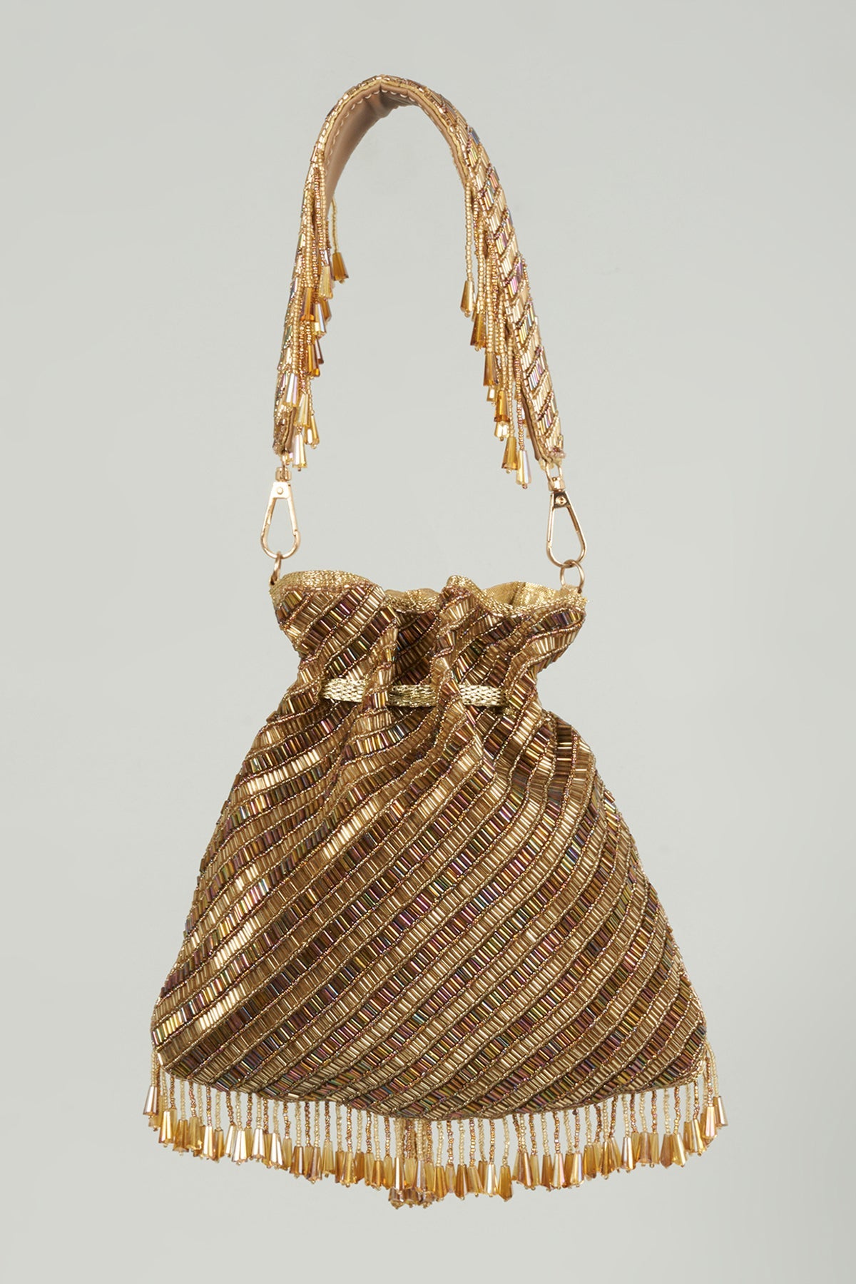 Mystical Lines Potli - Gold