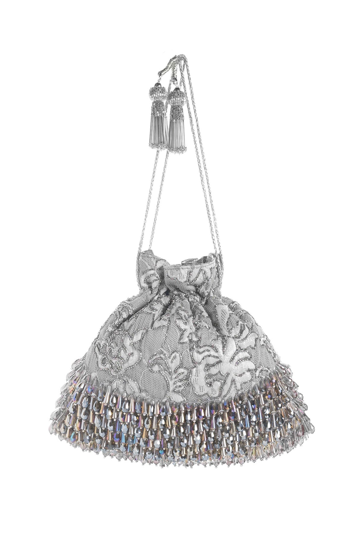 Crystalline Silver Potli