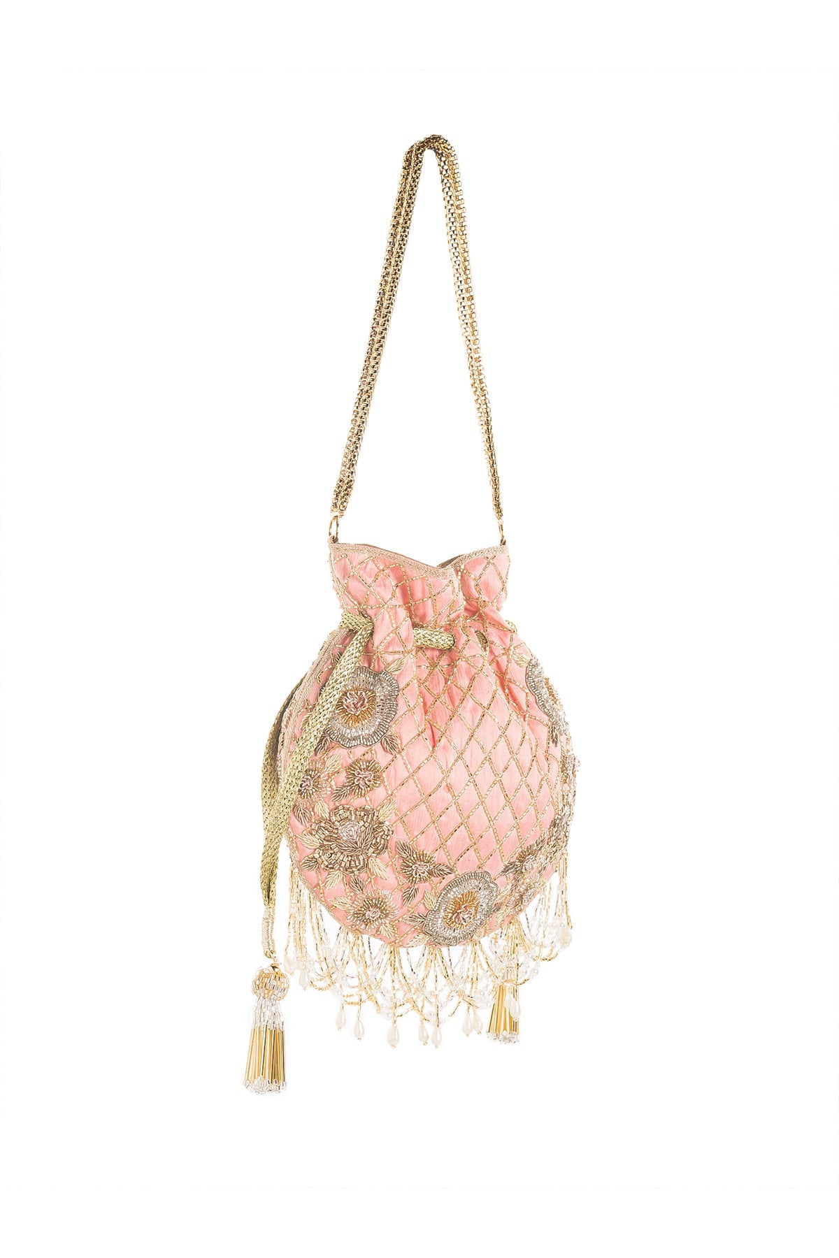 Chandilier Potli - Blush Pink